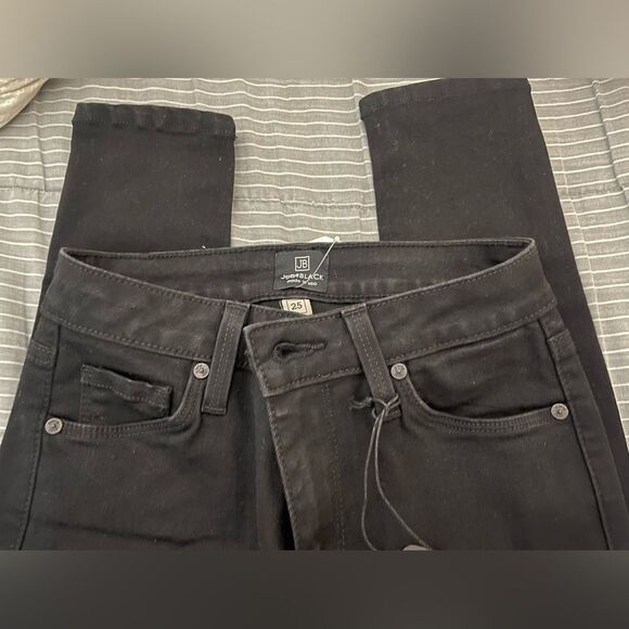 NWT Just Black Denim 9" Rise Over Dye Skinny Jeans Black Made In USA BP1112 - Picture 12 of 16